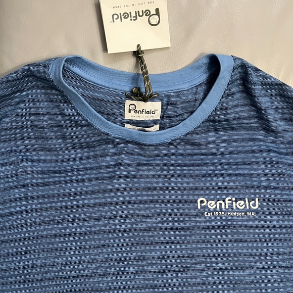 NWT - Penfield Men’s Textured Jacquard Striped T Shirt - Size XL - Picture 5 of 9